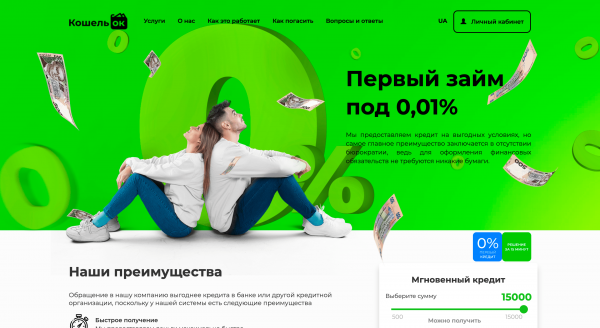 KoshelOK – Кредит до 15 000 грн